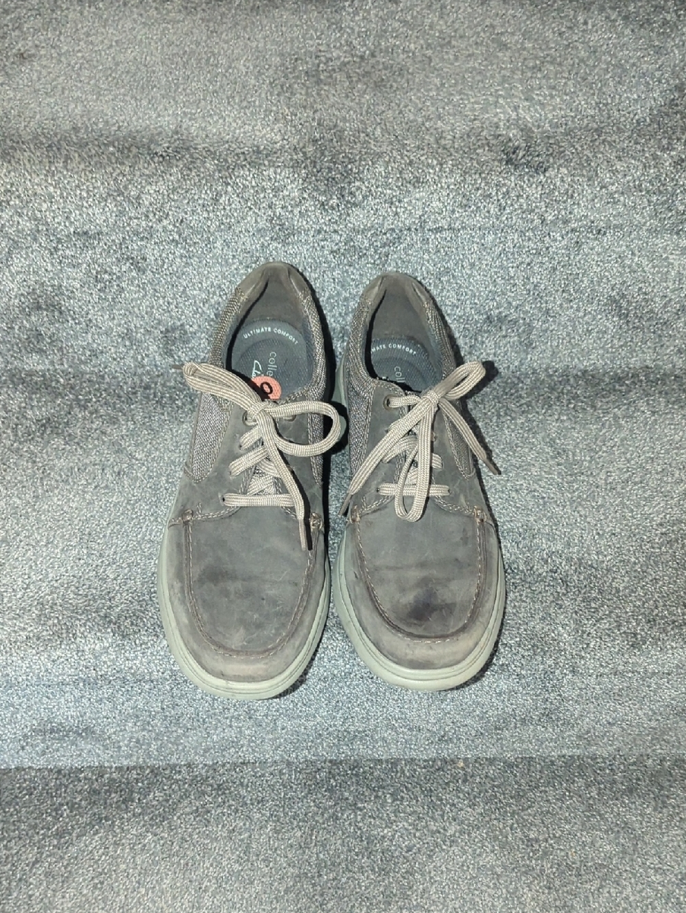 Clarks Men's Gray Casual Lace-Up Loafers